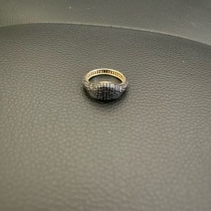 Martha Calvo Black Pave CZ Signet Ring